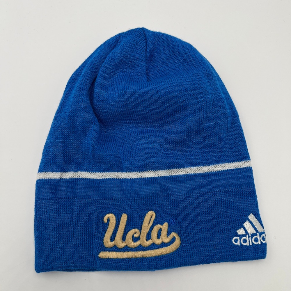 Adidas UCLA Bruins Knit Beanie Hat Royal Blue White Gold One Size